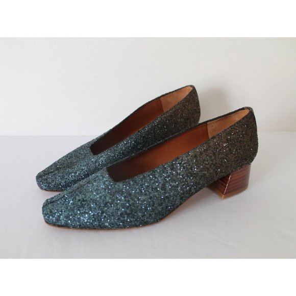 Miista Taissa Pump Morning Sky Glitter Size EU 38/ US 7.5 Anthropologie - Picture 3 of 10
